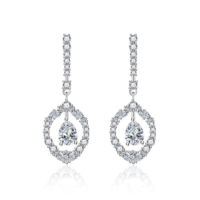 Wholesale long tassel vintage purple silver plated earrings JDC-ES-BZ008 Earrings 标志 Wholesale Jewelry JoyasDeChina Joyas De China