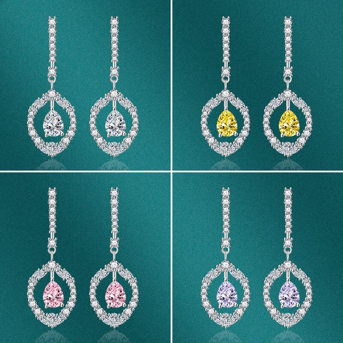 Wholesale long tassel vintage purple silver plated earrings JDC-ES-BZ008 Earrings 标志 Wholesale Jewelry JoyasDeChina Joyas De China