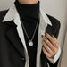 Wholesale long titanium steel ring necklace JDC-NE-MLQ019 Necklaces 米朗奇 70CM Wholesale Jewelry JoyasDeChina Joyas De China