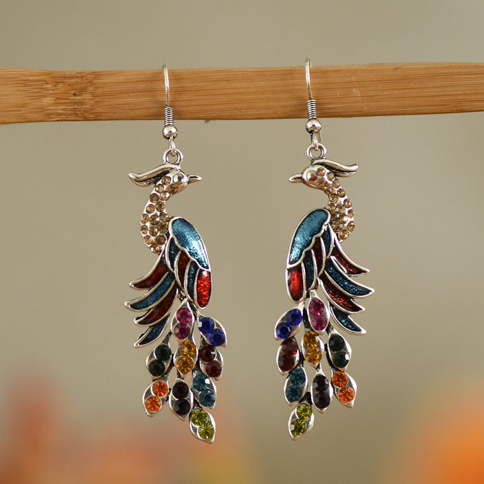 Wholesale long vintage Chinoiserie diamond alloy earrings JDC-ES-daiq015 Earrings 黛茜 6 Wholesale Jewelry JoyasDeChina Joyas De China