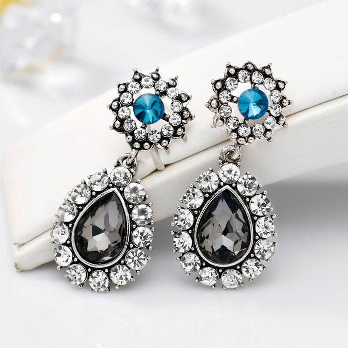 Wholesale long vintage red alloy earrings JDC-ES-GSDB046 Earrings 丹比华比 Wholesale Jewelry JoyasDeChina Joyas De China