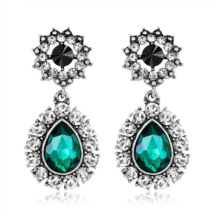 Wholesale long vintage red alloy earrings JDC-ES-GSDB046 Earrings 丹比华比 Wholesale Jewelry JoyasDeChina Joyas De China