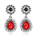 Wholesale long vintage red alloy earrings JDC-ES-GSDB046 Earrings 丹比华比 Red Wholesale Jewelry JoyasDeChina Joyas De China