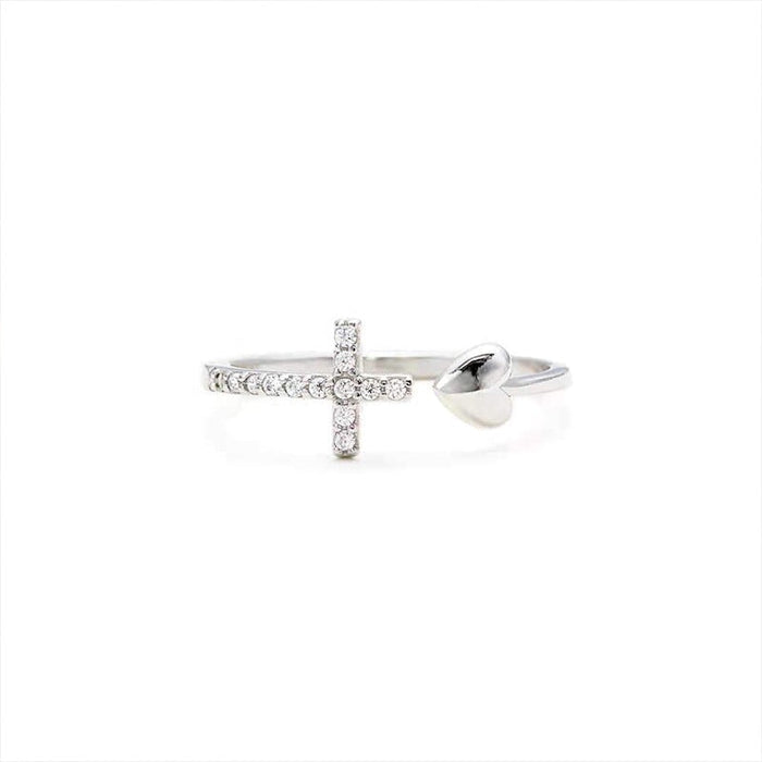 Wholesale love cross open ring JDC-RS-Liuliu001 Rings 六六 Wholesale Jewelry JoyasDeChina Joyas De China