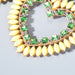 Wholesale love diamond-encrusted yellow alloy earrings JDC-ES-HEM001 Earrings 和鸣 Wholesale Jewelry JoyasDeChina Joyas De China