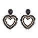 Wholesale love diamond-encrusted yellow alloy earrings JDC-ES-HEM001 Earrings 和鸣 Black Wholesale Jewelry JoyasDeChina Joyas De China
