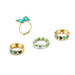 Wholesale love drip oil butterfly daisy alloy ring 6 piece set JDC-RS-F078 Rings 韩之尚 Wholesale Jewelry JoyasDeChina Joyas De China