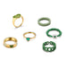 Wholesale love drip oil butterfly daisy alloy ring 6 piece set JDC-RS-F078 Rings 韩之尚 Wholesale Jewelry JoyasDeChina Joyas De China