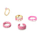 Wholesale love drip oil butterfly daisy alloy ring 6 piece set JDC-RS-F078 Rings 韩之尚 Wholesale Jewelry JoyasDeChina Joyas De China
