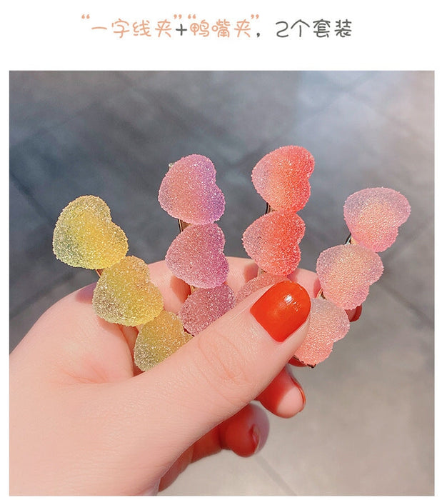 Wholesale love fudge fairy duck mouth clip color hairpin JDC-HC-ZhuoM002 Hair Clips 卓美 Wholesale Jewelry JoyasDeChina Joyas De China