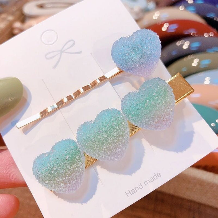 Wholesale love fudge fairy duck mouth clip color hairpin JDC-HC-ZhuoM002 Hair Clips 卓美 Blue Wholesale Jewelry JoyasDeChina Joyas De China