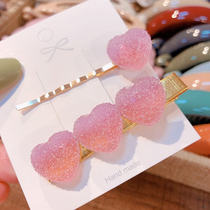 Wholesale love fudge fairy duck mouth clip color hairpin JDC-HC-ZhuoM002 Hair Clips 卓美 Pink Wholesale Jewelry JoyasDeChina Joyas De China