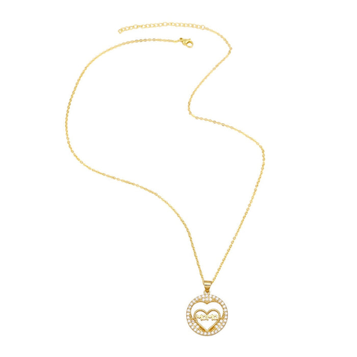 Wholesale Love Mother's Day Fancy Diamond Zircon Necklace JDC-NE-AOS020 Necklaces 翱昇 Wholesale Jewelry JoyasDeChina Joyas De China