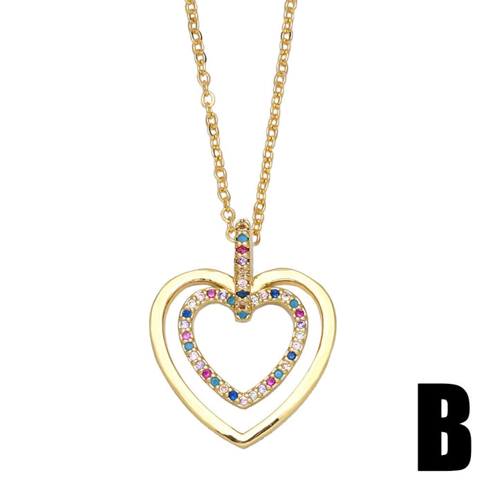 Wholesale Love Mother's Day Fancy Diamond Zircon Necklace JDC-NE-AOS020 Necklaces 翱昇 B Wholesale Jewelry JoyasDeChina Joyas De China