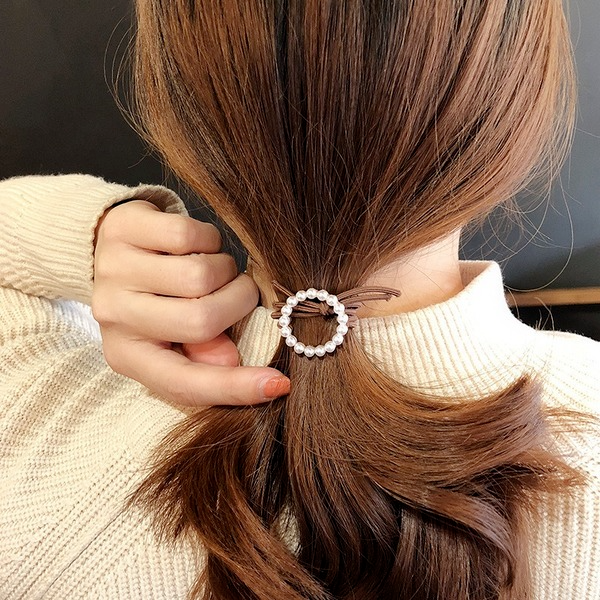 Bulk Jewelry Wholesale love pearl Hair Scrunchies JDC-HS-K060 Wholesale factory from China YIWU China