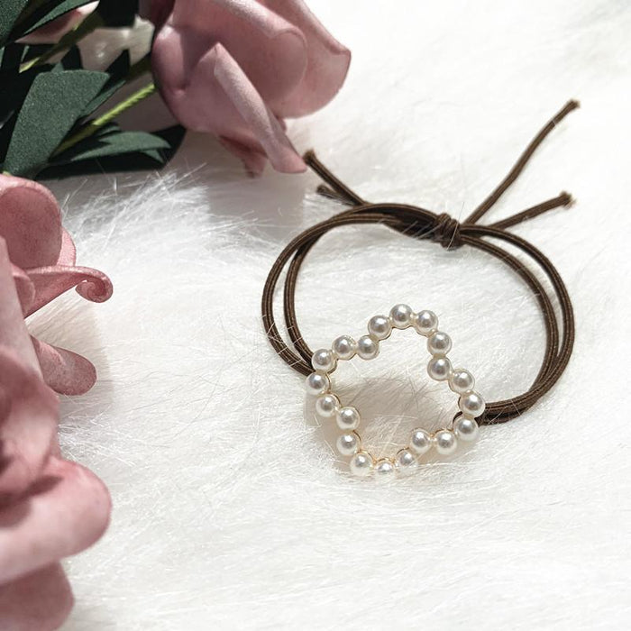 Bulk Jewelry Wholesale love pearl Hair Scrunchies JDC-HS-K060 Wholesale factory from China YIWU China