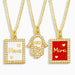 Wholesale love square mother's day necklace JDC-NE-AOS004 Necklaces 翱昇 Wholesale Jewelry JoyasDeChina Joyas De China