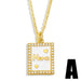 Wholesale love square mother's day necklace JDC-NE-AOS004 Necklaces 翱昇 A Wholesale Jewelry JoyasDeChina Joyas De China