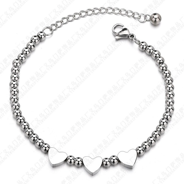 Bulk Jewelry Wholesale love steel bead bracelet JDC-ST-L025 Wholesale factory from China YIWU China