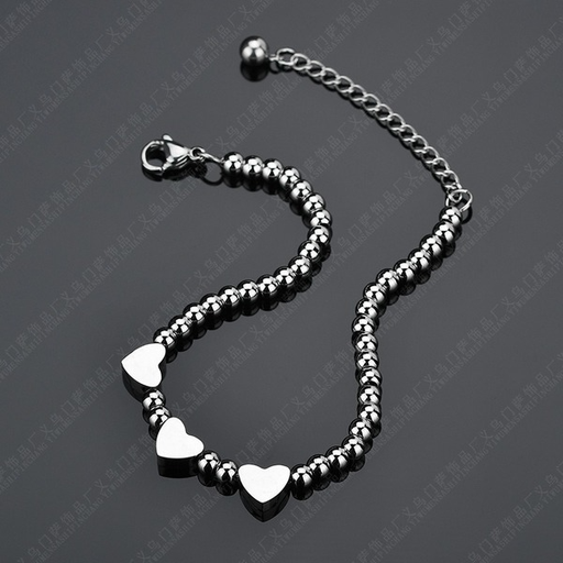 Bulk Jewelry Wholesale love steel bead bracelet JDC-ST-L025 Wholesale factory from China YIWU China