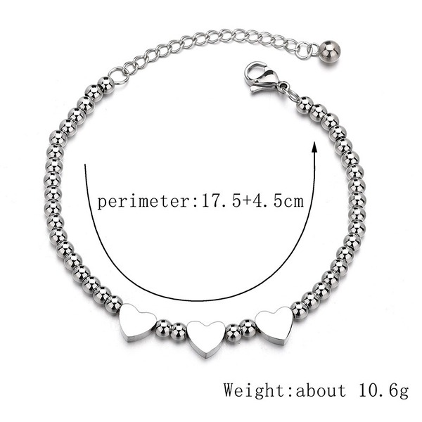 Bulk Jewelry Wholesale love steel bead bracelet JDC-ST-L025 Wholesale factory from China YIWU China