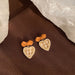 Wholesale love vintage pearl bow earrings JDC-ES-BY190 Earrings 宝钰 Wholesale Jewelry JoyasDeChina Joyas De China