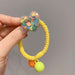 Wholesale lovely color mm bean round peach heart Hair Scrunchies JDC-HS-GSFS005 Hair Scrunchies 夙尚 A223-1yellow Wholesale Jewelry JoyasDeChina Joyas De China