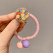 Wholesale lovely color mm bean round peach heart Hair Scrunchies JDC-HS-GSFS005 Hair Scrunchies 夙尚 A223-5pink Wholesale Jewelry JoyasDeChina Joyas De China