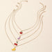 Wholesale lovely sweet strawberry cherry fruit element Necklace JDC-NE-E317 necklaces 奈珠 Wholesale Jewelry JoyasDeChina Joyas De China