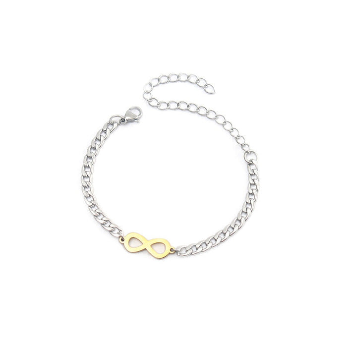Wholesale Lucky Number 8 Eternal Titanium Steel Bracelet JDC-BT-ZiR005 Bracelet 孜瑞 Wholesale Jewelry JoyasDeChina Joyas De China