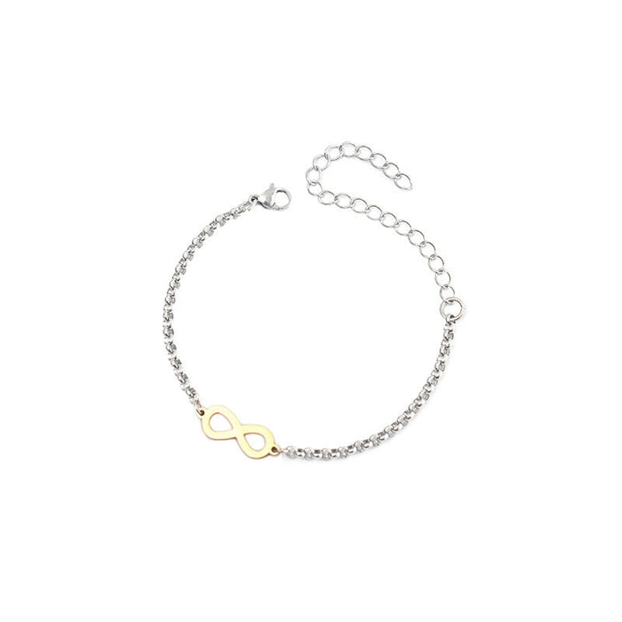 Wholesale Lucky Number 8 Eternal Titanium Steel Bracelet JDC-BT-ZiR005 Bracelet 孜瑞 O gold Wholesale Jewelry JoyasDeChina Joyas De China