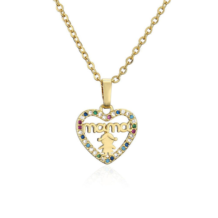 Bulk Jewelry Wholesale MAMA girl love necklace JDC-ag115 Wholesale factory from China YIWU China