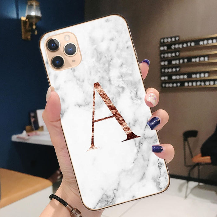 Wholesale marble letters are available for iPhone12 transparent phone case JDC-PC-KEX002 Phone Cases 科讯 3554 iPhone X/Xs Wholesale Jewelry JoyasDeChina Joyas De China