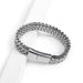 Wholesale men's Bracelet Stainless steel square front and back Bracelets JDC-BT-hent001 bracelets 恒泰 20cm Wholesale Jewelry JoyasDeChina Joyas De China