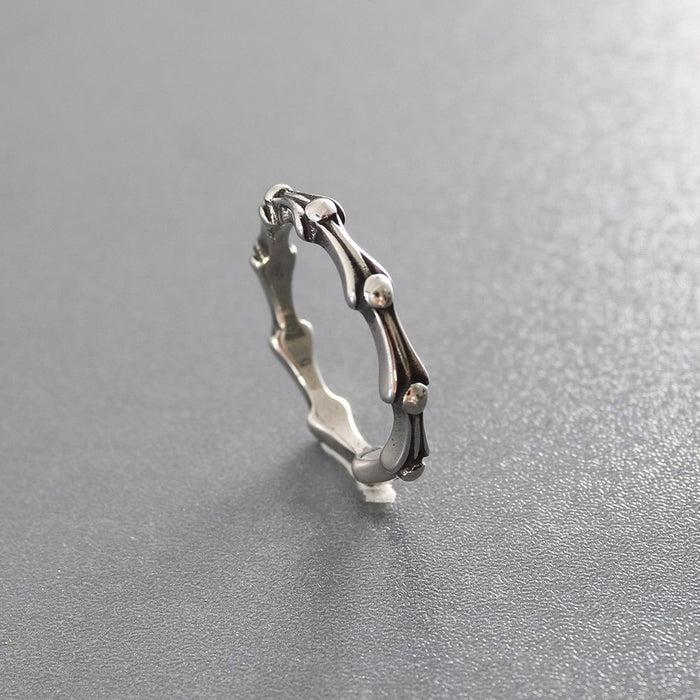 Wholesale Men's Popular Stainless Steel Vintage Cross Simple Ring JDC-RS-MRD056 Rings 美日德 White No. 7 Wholesale Jewelry JoyasDeChina Joyas De China