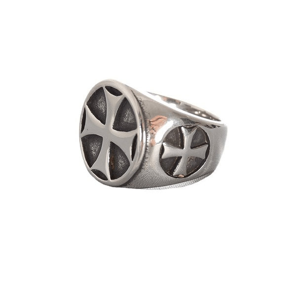 Wholesale Men's Stainless Steel Vintage Cross Simple Ring JDC-RS-MRD048 Rings 美日德 Wholesale Jewelry JoyasDeChina Joyas De China