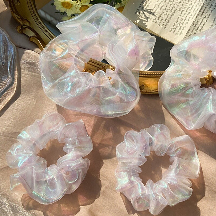 Wholesale mermaid hime color large intestine hair ring JDC-HS-BaoY001 Hair Scrunchies 宝钰 Wholesale Jewelry JoyasDeChina Joyas De China