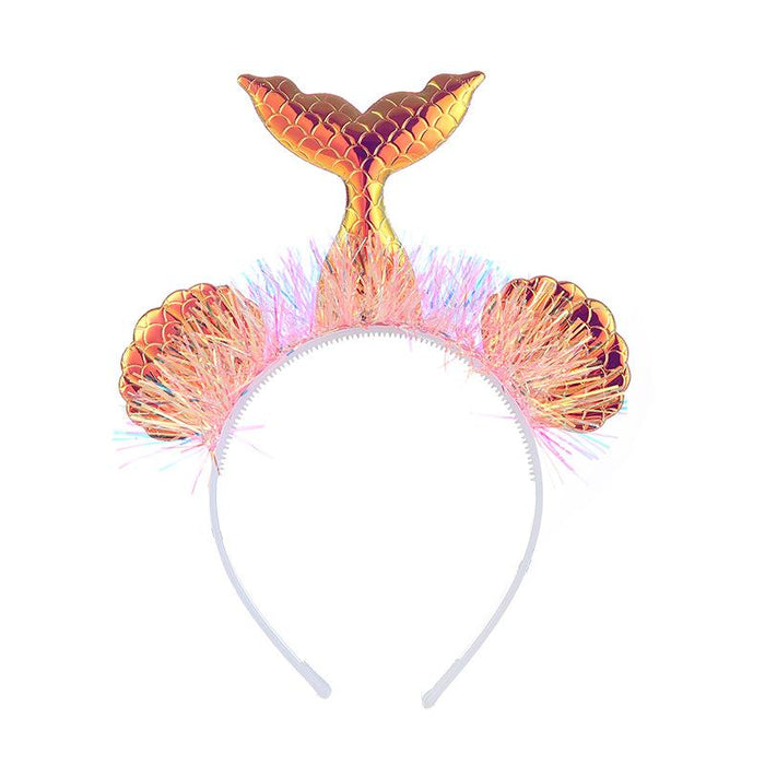 Bulk Jewelry Wholesale Mermaid Princess Pink Headband Party Hair accessories JDC-HD-m008 Wholesale factory from China YIWU China