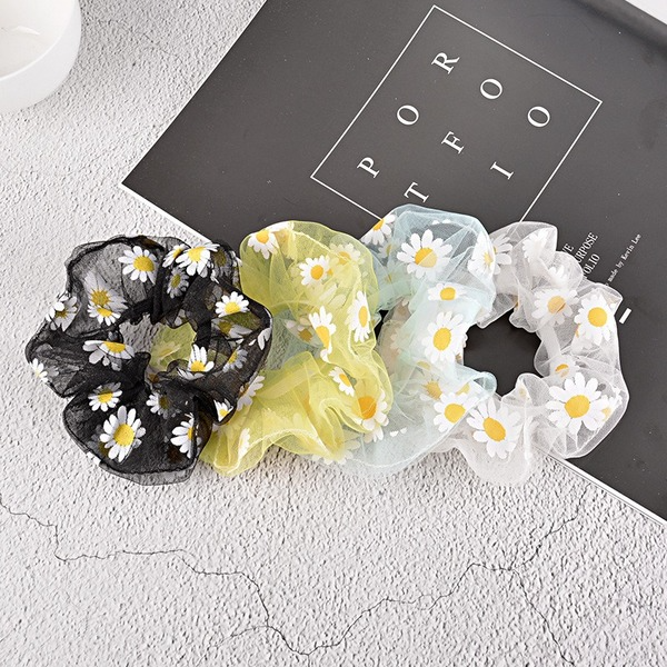 Bulk Jewelry Wholesale mesh Daisy large intestine Hair Scrunchies JDC-HS-K058 Wholesale factory from China YIWU China