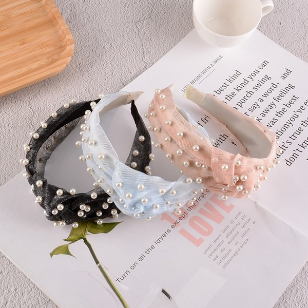 Bulk Jewelry Wholesale mesh pearl hair hoops JDC-HD-K016 Wholesale factory from China YIWU China