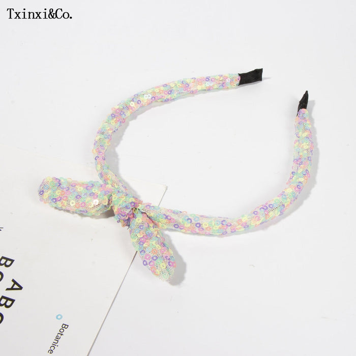 Wholesale mesh Sequin rabbit ear headband JDC-HD-XinX003 headband 心喜 3# Wholesale Jewelry JoyasDeChina Joyas De China