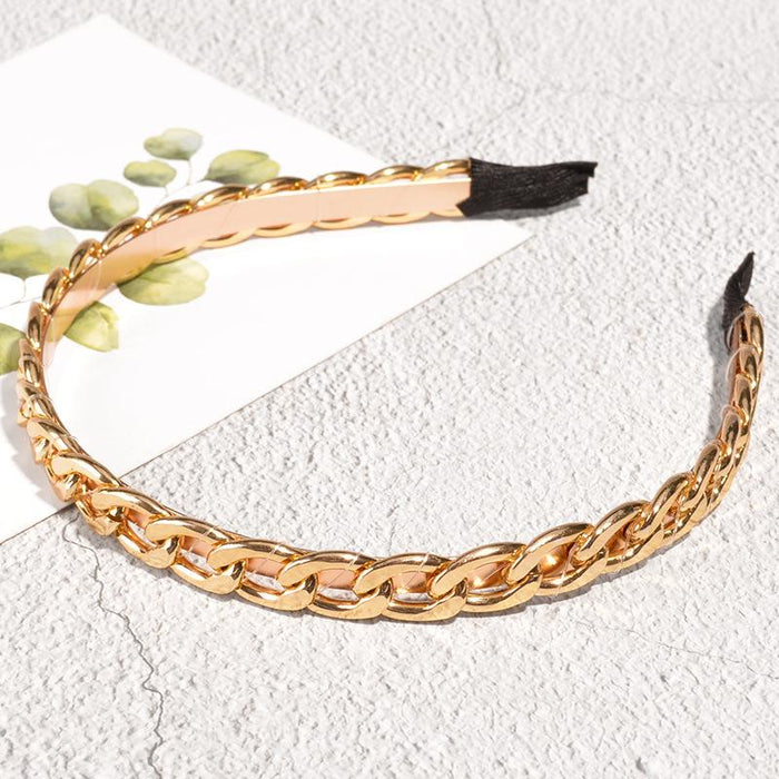 Bulk Jewelry Wholesale metal braid chain hair hoop JDC-HD-K004 Wholesale factory from China YIWU China