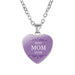 Wholesale Metal Glass MOM Heart Shape Mother's Day Pendant Necklace JDC-NE-NingX001 Necklaces 柠祥 62046701 Wholesale Jewelry JoyasDeChina Joyas De China