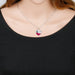 Wholesale Metal Glass MOM Heart Shape Mother's Day Pendant Necklace JDC-NE-NingX001 Necklaces 柠祥 Wholesale Jewelry JoyasDeChina Joyas De China