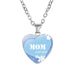 Wholesale Metal Glass MOM Heart Shape Mother's Day Pendant Necklace JDC-NE-NingX001 Necklaces 柠祥 Wholesale Jewelry JoyasDeChina Joyas De China