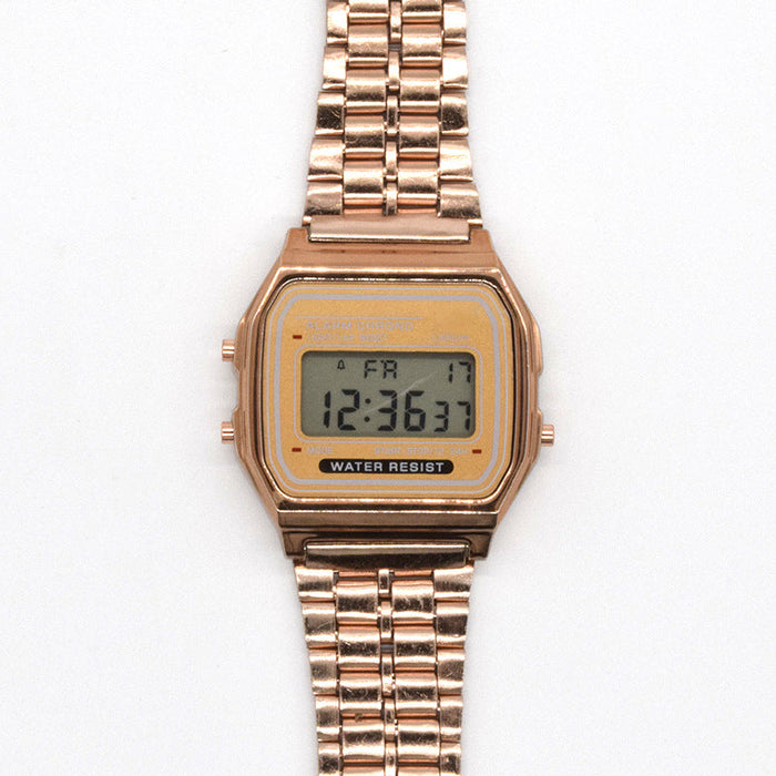 Wholesale Metal LCD Student Kids Steel Band Electronic Watch（F）JDC-WH-Jinj017 Watch 金嘉 rose gold Wholesale Jewelry JoyasDeChina Joyas De China