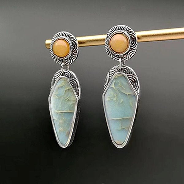 Wholesale metal marble pattern earrings JDC-ES-WN020 Earrings 薇妮 Wholesale Jewelry JoyasDeChina Joyas De China