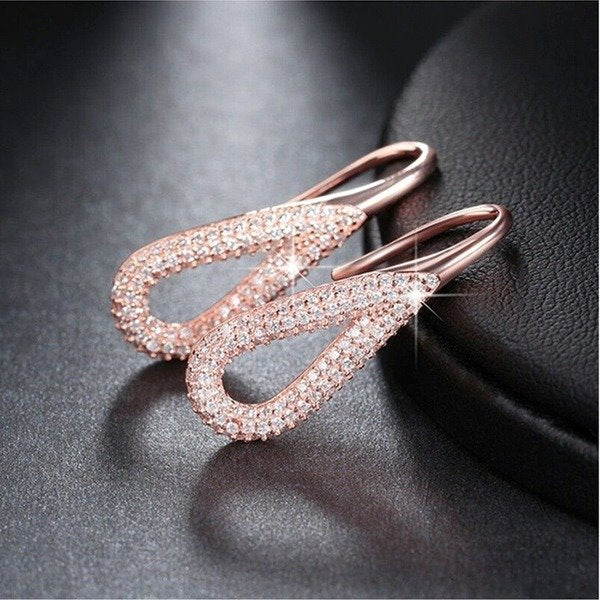 Wholesale Metal Rhinestone Earrings JDC-ES-WN009 Earrings 薇妮 Wholesale Jewelry JoyasDeChina Joyas De China