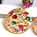 Wholesale Metal Round Rhinestone Alloy Earrings JDC-ES-SK086 Earrings 深刻 Wholesale Jewelry JoyasDeChina Joyas De China