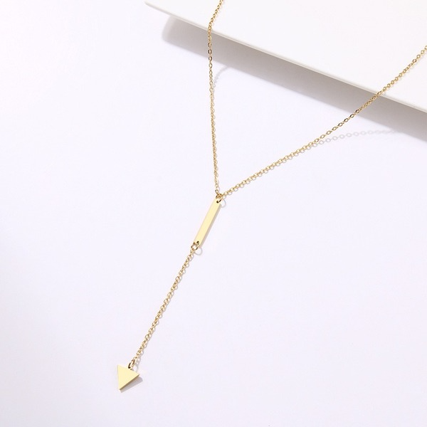 Bulk Jewelry Wholesale Metal triangle tassum short temperament necklace JDC-NE-b203 Wholesale factory from China YIWU China